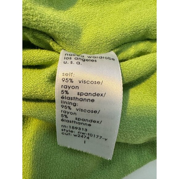 N By Naked Wardrobe SIze 1/ XS Shirred Knot Kiwi Crop Tank Soft Stretchy NWT $35 - Picture 7 of 9
